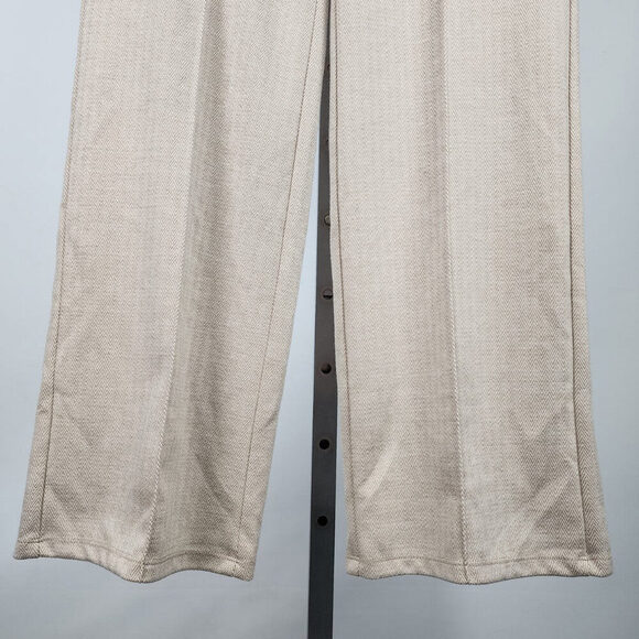 Cotton Club Cream Pleated Wide Leg Pants Size XS - Picture 5 of 9